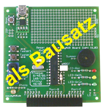 myAVR Board light, Bausatz